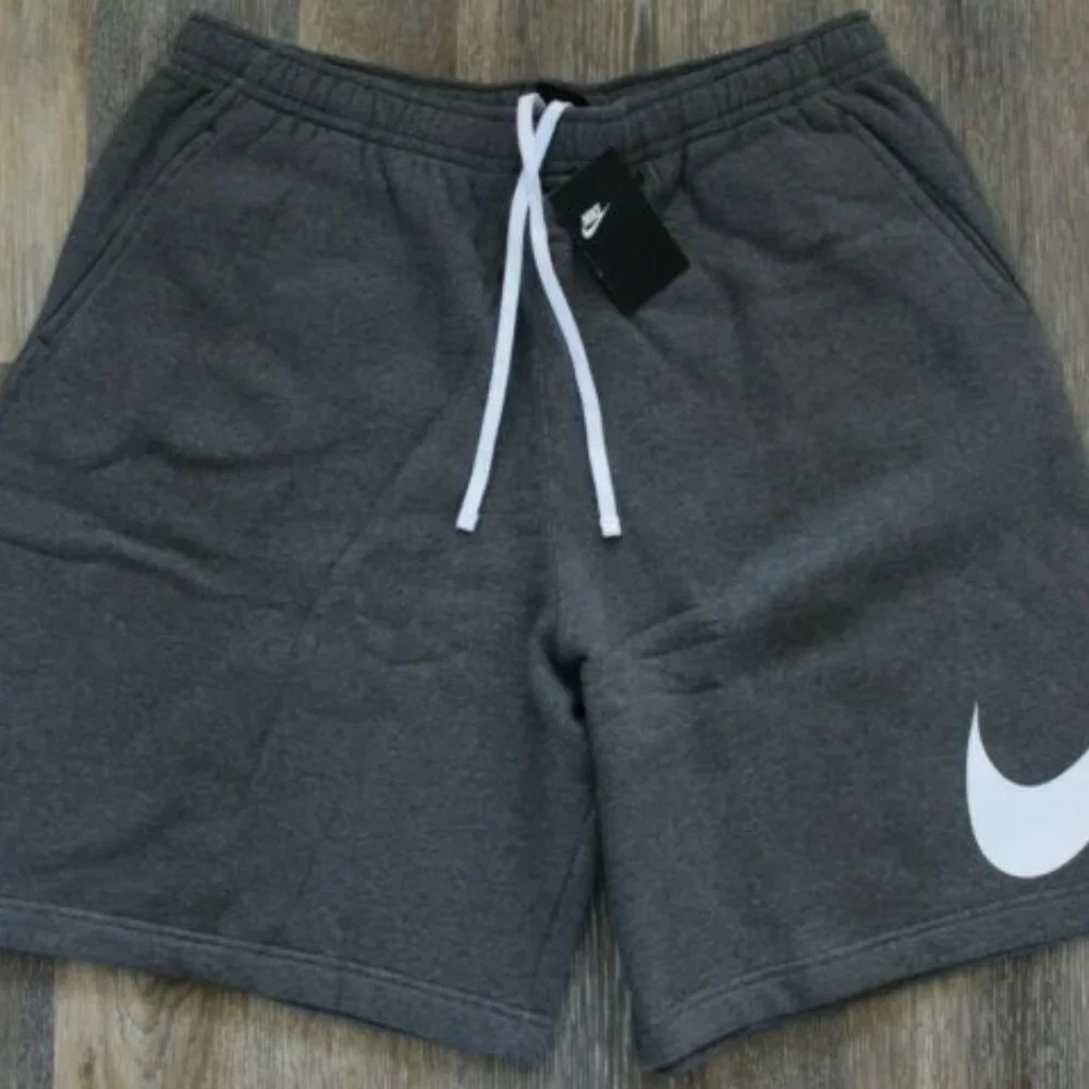 NWT NIKE MEN'S BIG TALL‎ REGULAR FLEECE SHORTS CHARCOAL GRAY